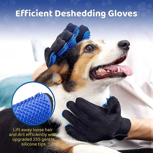 Pet Grooming Glove — Gentle Fur Removal Mitt | Dogs & Cats