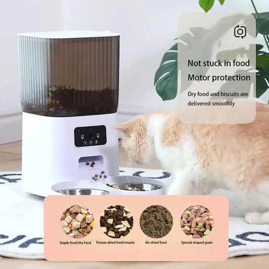 Smart Automatic Pet Feeder with Camera — WiFi App Controlled | Dogs & Cats
