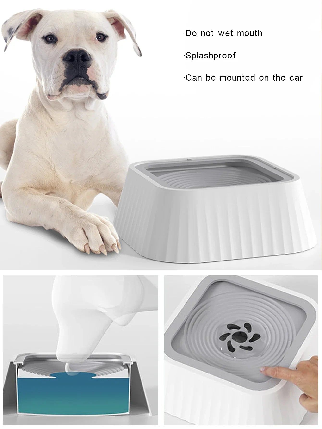 No-Spill Floating Pet Water Bowl | Perfect for Dogs & Cats