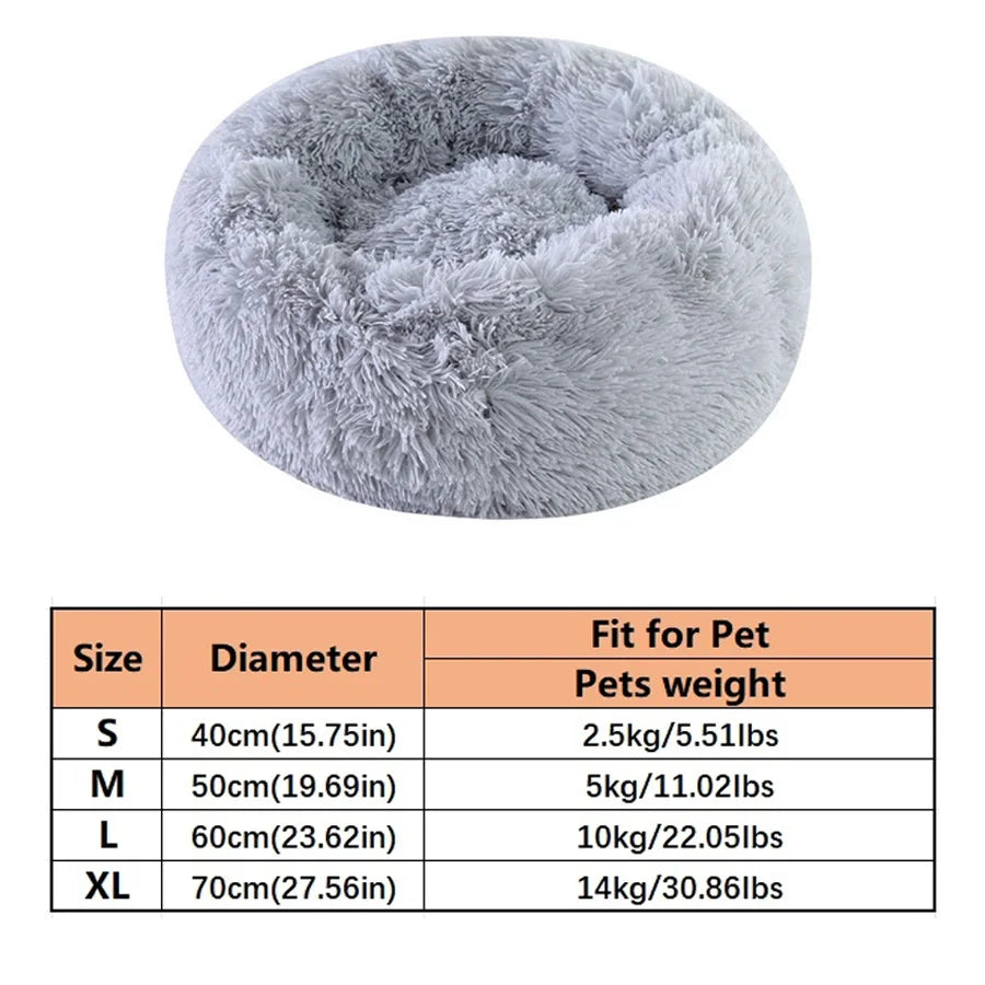 Calming Donut Pet Bed — Plush Washable | Dogs & Cats