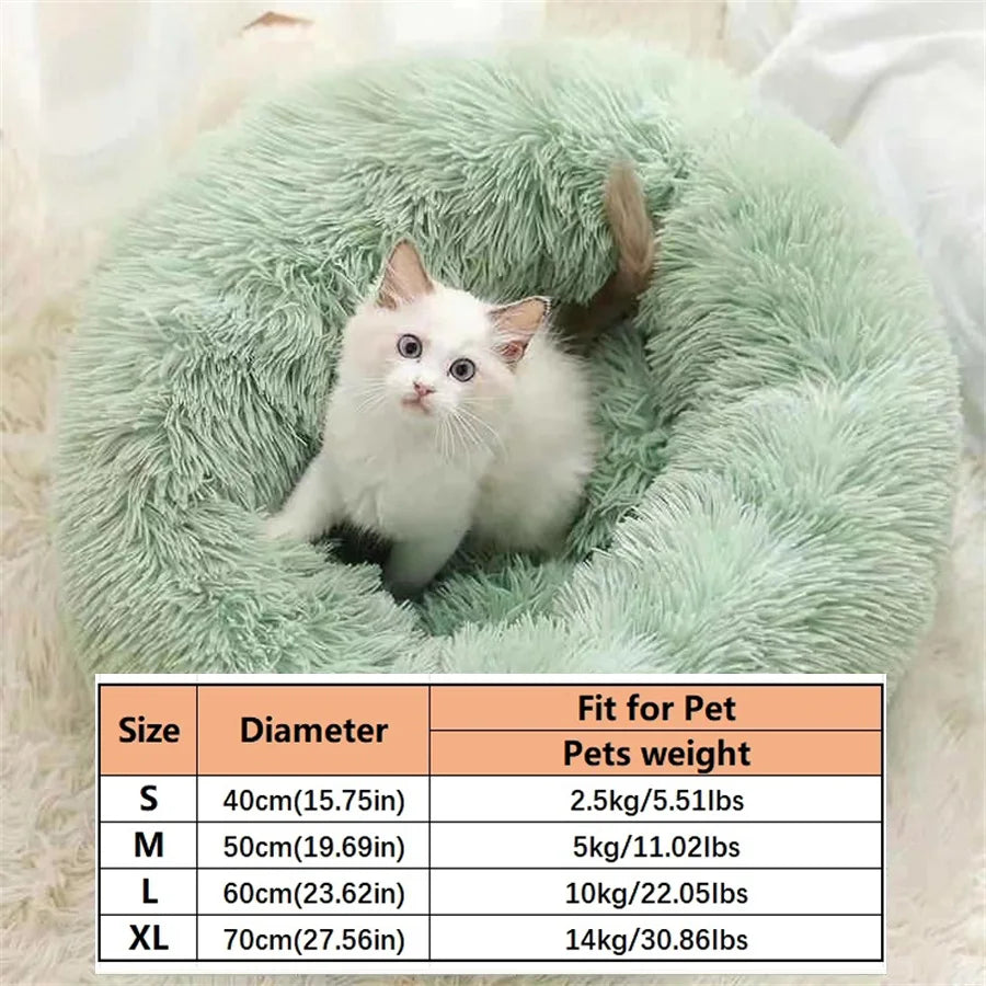 Calming Donut Pet Bed — Plush Washable | Dogs & Cats