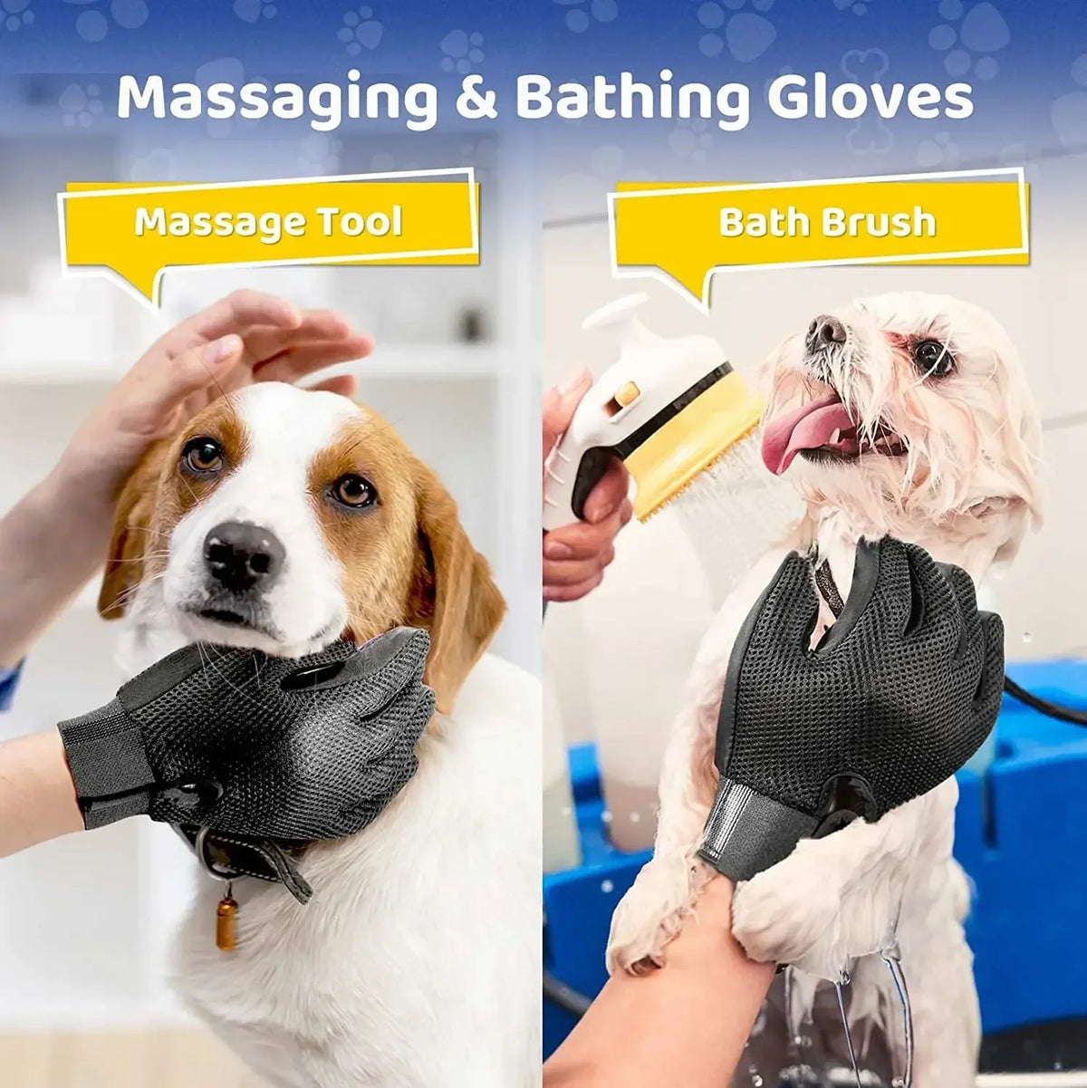 Pet Grooming Glove — Gentle Fur Removal Mitt | Dogs & Cats