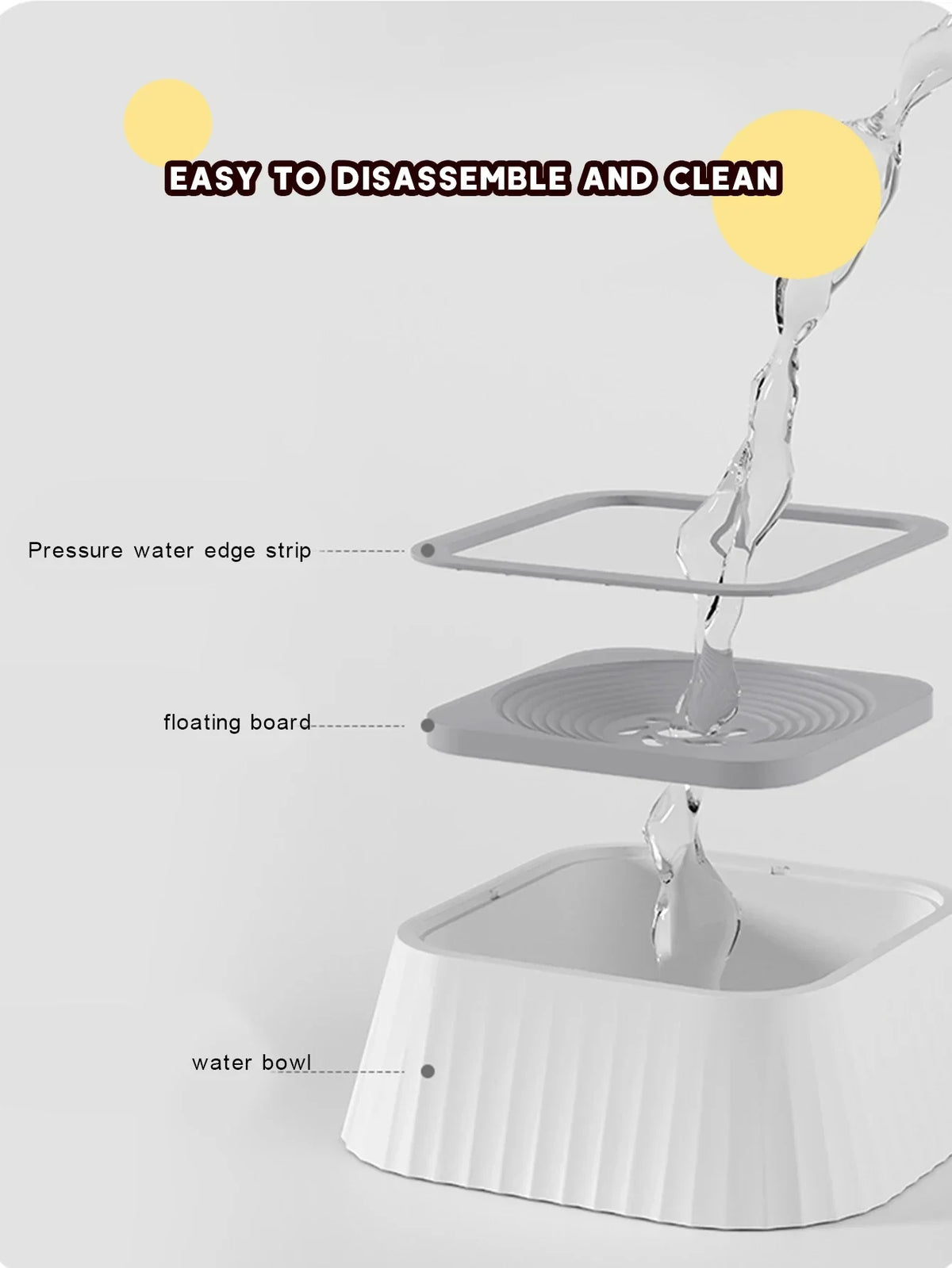 No-Spill Floating Pet Water Bowl | Perfect for Dogs & Cats