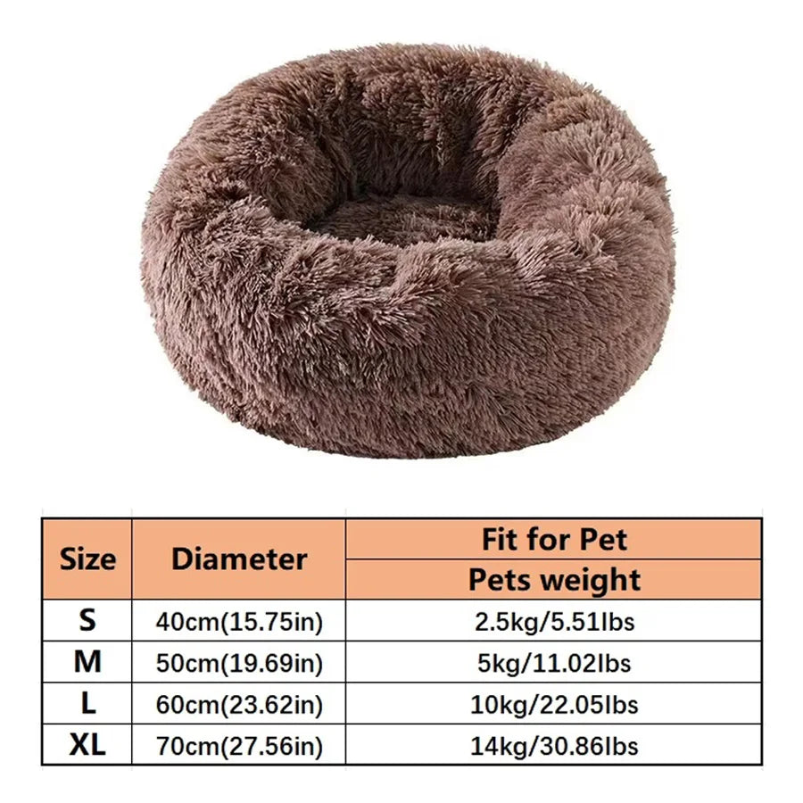 Calming Donut Pet Bed — Plush Washable | Dogs & Cats
