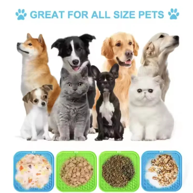 Slow Feeder Lick Mat — Silicone Anti-Anxiety Feeding Mat | Dogs & Cats
