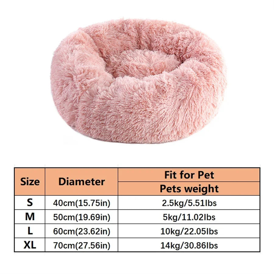 Calming Donut Pet Bed — Plush Washable | Dogs & Cats