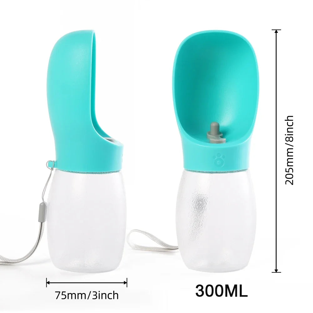 Portable Pet Water Bottle — 300ML Travel Drinking Bowl | Dogs & Cats