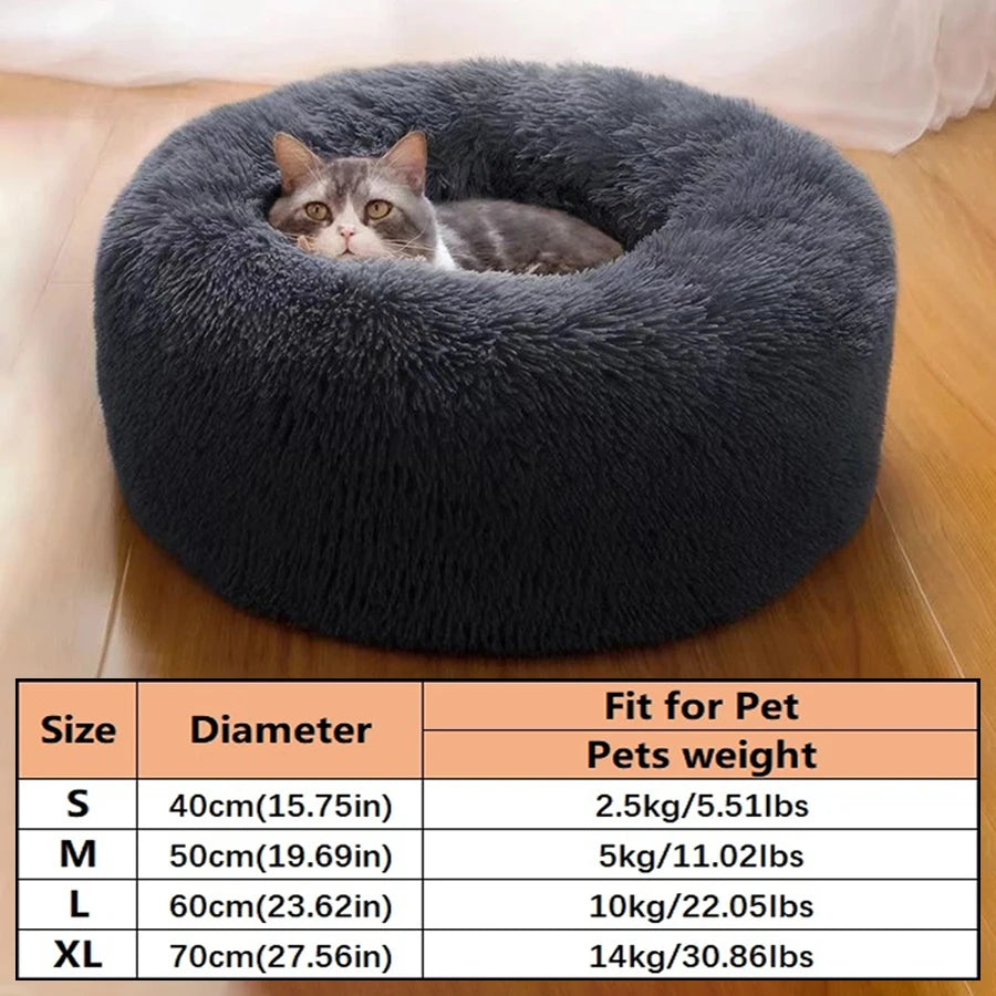 Calming Donut Pet Bed — Plush Washable | Dogs & Cats