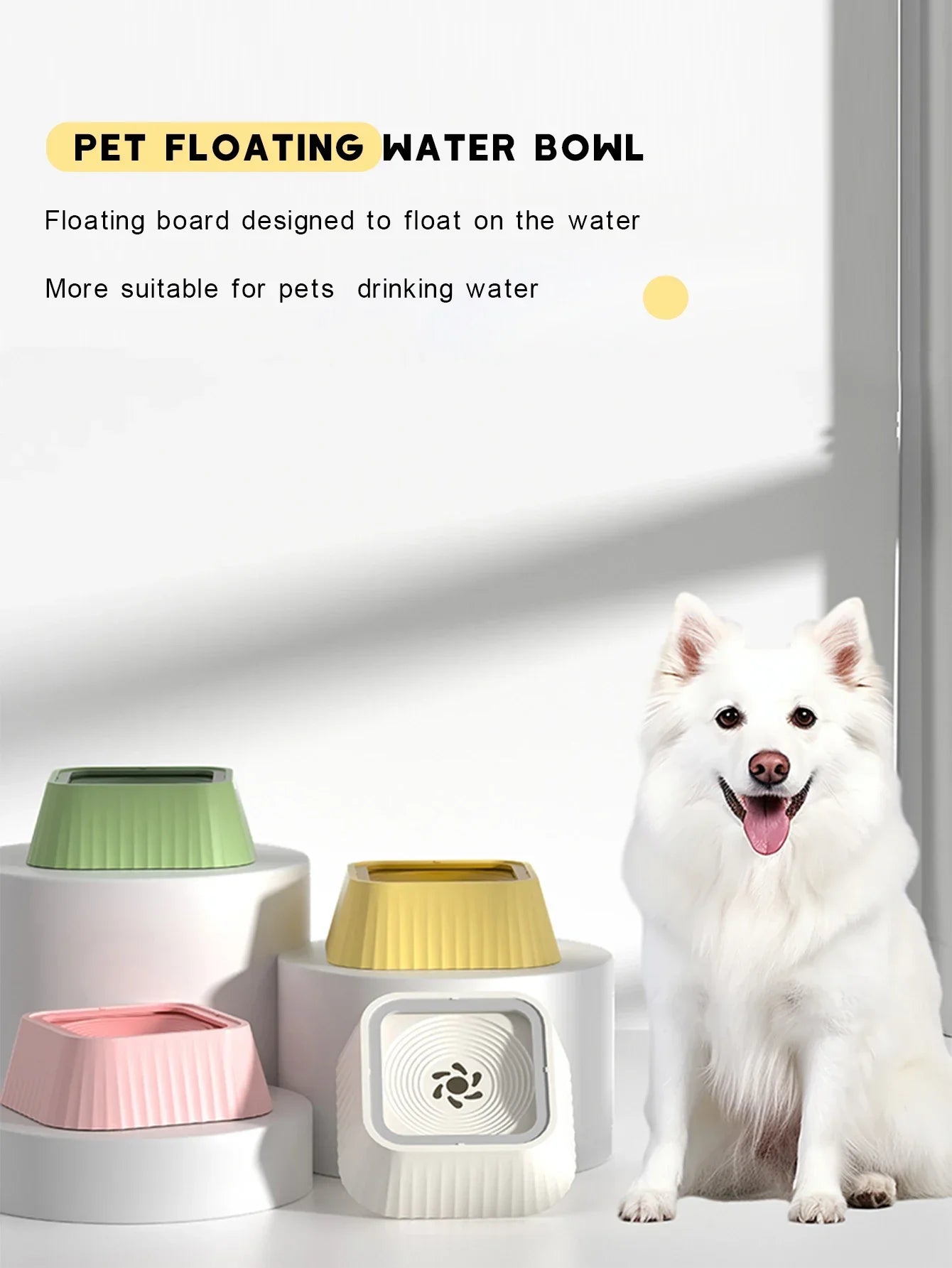 No-Spill Floating Pet Water Bowl | Perfect for Dogs & Cats